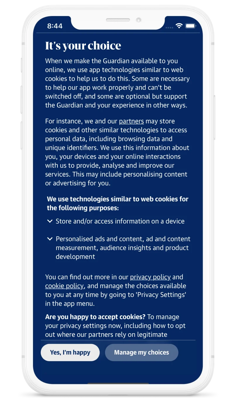 Making privacy choices clear and actionable
